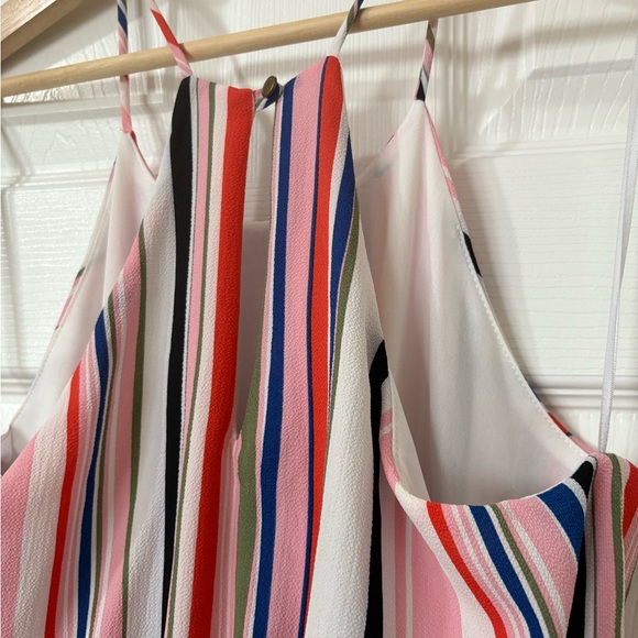 Multi color striped Sleeveless Halter Maxi Sundress - Picture 3 of 5